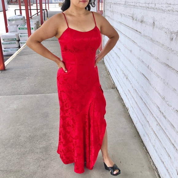 Jessica McClintock Gunne Sax Damask Jacquard Dress - Picture 2 of 11